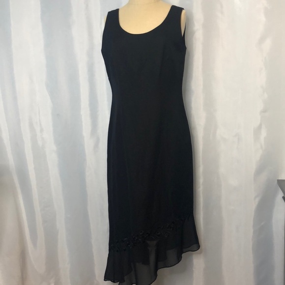 JESSICA HOWARD Sleeveless Sheath Black Dress Size 6 - Picture 1 of 16